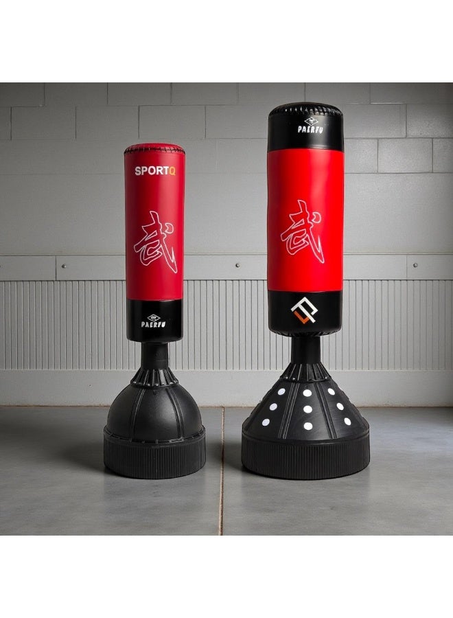 سبورت كيو كيس ملاكمة واقف بدون تعليق من سبورت كيو® – كيس تدريب للملاكمة والكيك بوكسينج ورد الفعل – قاعدة ثابتة قابلة للتعبئة – تمارين كارديو وقوة في المنزل للرجال والنساء - Image 4